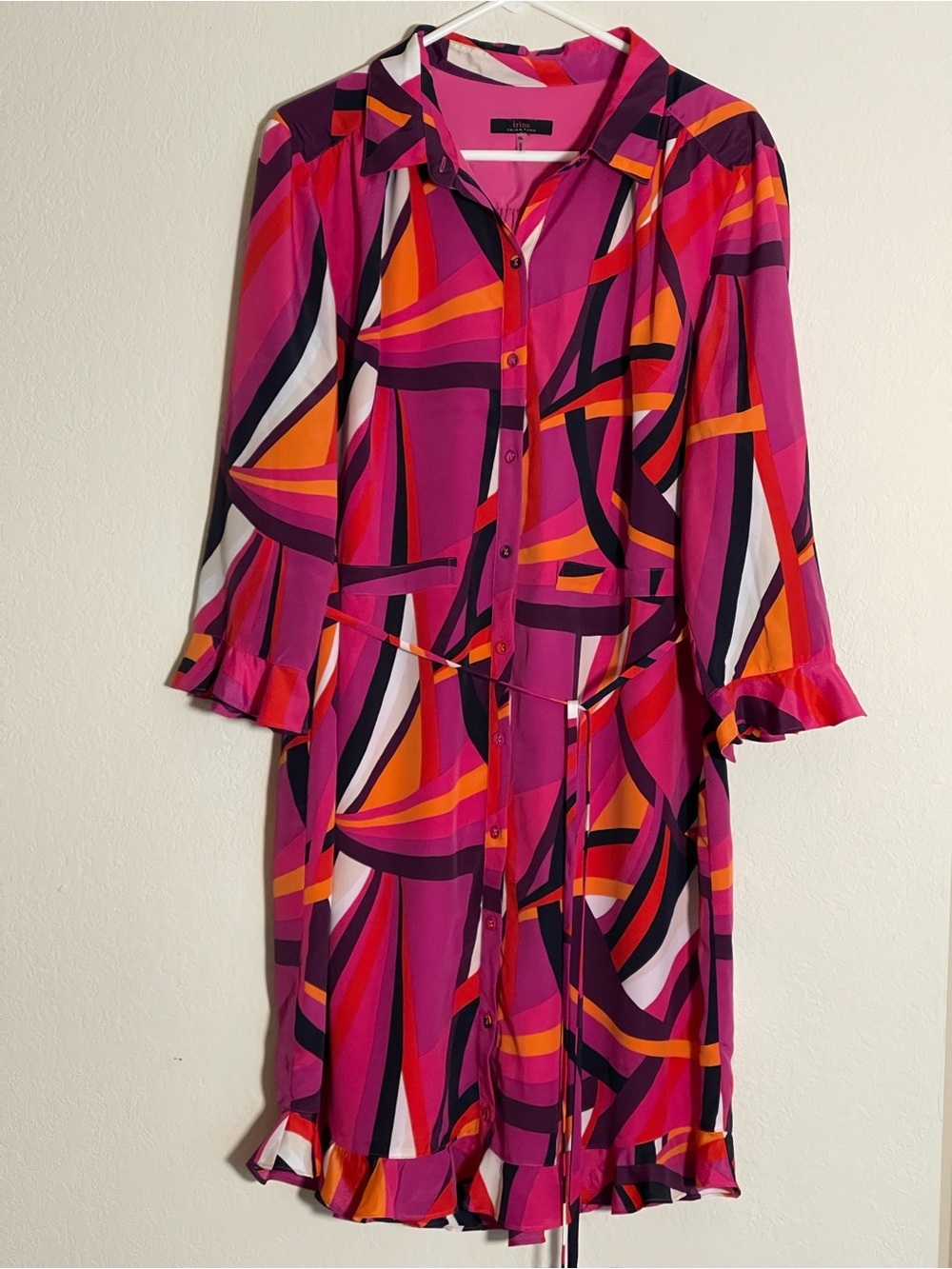 Trina Turk Nat Geometric Shirtdress Size XL